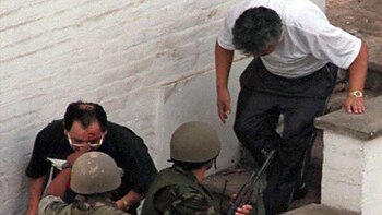 El entonces presidente peruano, Alberto