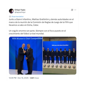 El posteo del Chiqui Tapia