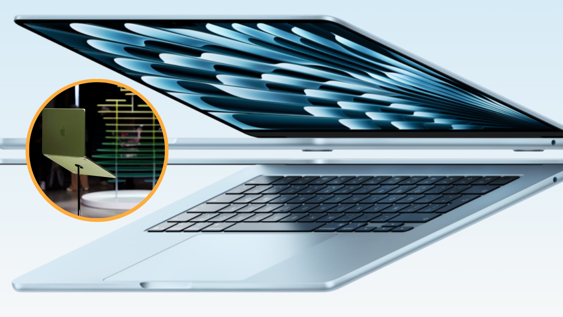 El MacBook Air M5, por su parte, incorpora un chip aún más potente. (Composición Infobae: REUTERS/Shannon Stapleton / Apple)