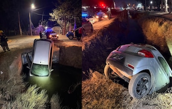 Accidente en Neuquén: manejaban borrachos y terminaron adentro de un pozo