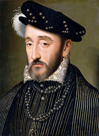 Henri II de Francia, 1559, según François Clouet