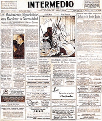 En 1955 la dictadura de Rojas Pinilla cerro El Tiempo, el periódico reapareció bajo el nombre de El Intermedio, con una tipografía similar a la del diario clausurado y una denominación que aludía al carácter temporal de la censura.