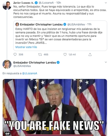 Landau también ha tenido confrontaciones