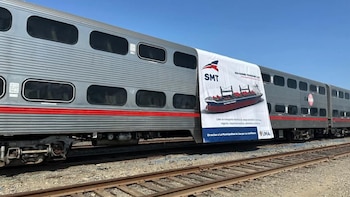 Trenes Caltrain antes de partir