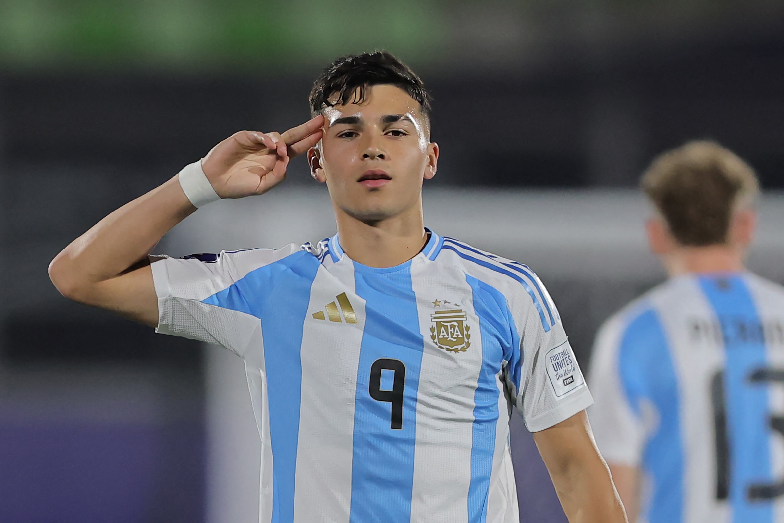 Sarco, el 9 goleador del equipo de Diego Placente (Javier TORRES / AFP)