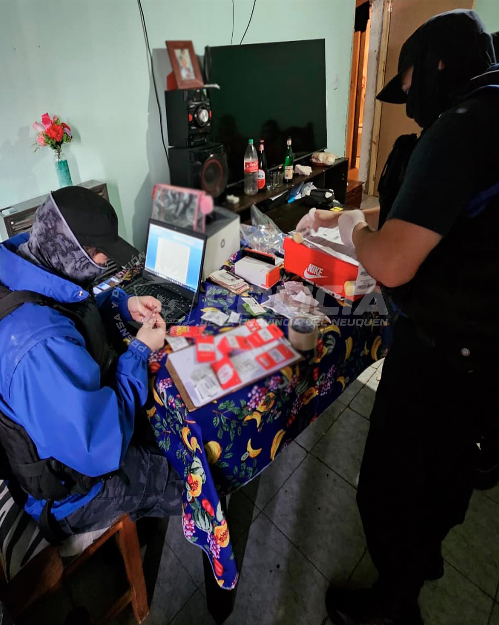 Secuestraron chips, dispositivos móviles, tarjetas de crédito, entre otras cosas (Foto: Policía de Neuquén)