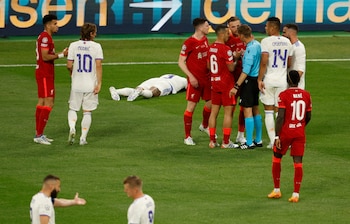 Luis Díaz fue titular y jugó 65 minutos en la final de la Champions League 2022 que arbitró Clément Turpin y que Liverpool perdió 1-0 ante Real Madrid - crédito Gonzalo Fuentes/Reuters