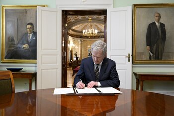 El presidente de Finlandia, Sauli