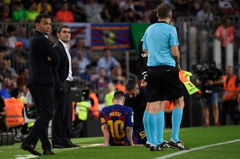 Barcelona's Argentine forward Lionel Messi