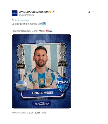 El saludo de cumpleaños para Lionel Messi