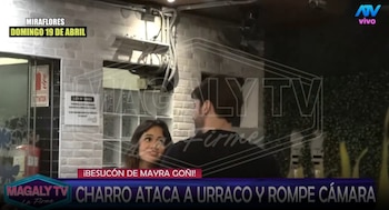 Actor Rodrigo Brand agrede a prensa de Magaly TV tras ampay con Mayra Goñi. Captura: Magaly Tv La Firme.