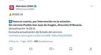 (X/ @MetrobusCDMX)