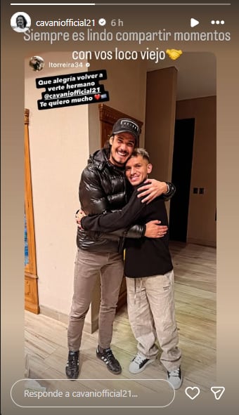 El posteo de Cavani y Torreira
