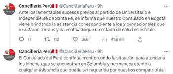 Pronunciamiento de la Cancillería del