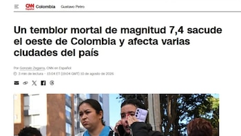 Así reportó CNN en Español la tragedia del terremoto en Colombia - crédito CNN en Español