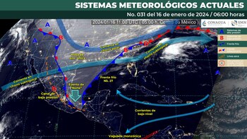 Estos son los sistemas meteorológicos