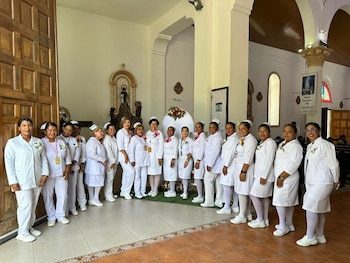 Enfermeras de la regional de la provincia de Coclé, durante la celebración del día internacional de la Enfermería.