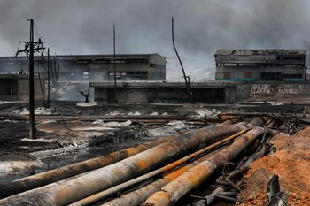 Área destruida por el incendio