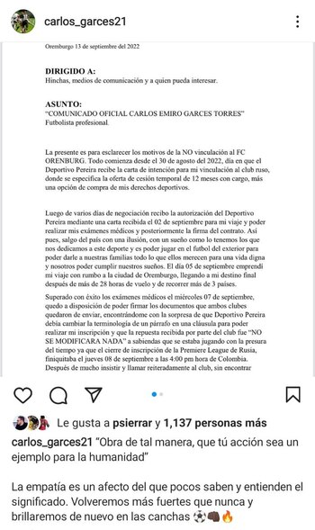 El jugador no pudo fichar