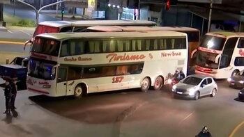 Protesta de choferes de larga