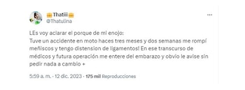 La expareja del Negro Onty lo acusa de no hacerse cargo de su hijo