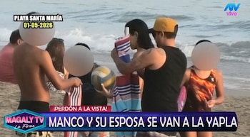 Magaly cuestiona a esposa de Manco por mantener cercanía tras infidelidad. Captura: Magaly Tv La Firme.