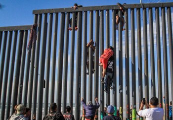 La salida de personas con