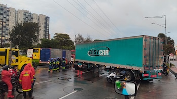 Accidente múltiple a la salida