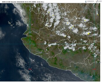 Imagen 2: GOES 16 ABI GEOCOLOR, 13:31 h (hora local).