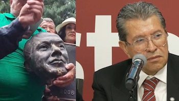 Ricardo Monreal se pronuncia sobre la decapitación de la estatua de Felipe Calderón y ataja que fue una “expresión popular”