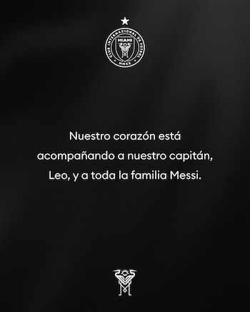 El posteo del Inter Miami por el fallecimiento de Jorge Messi