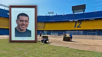 Riquelme visitó la Bombonera para