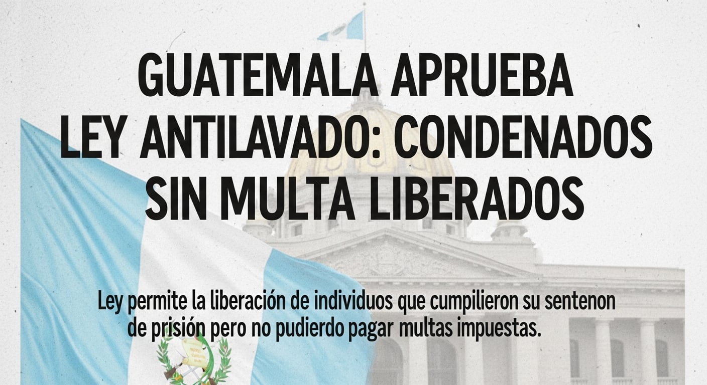 Guatemala aprueba una ley antilavado que permite liberar a condenados que cumplieron su pena de prisión pero no pudieron pagar sus multas impuestas. (Imagen Ilustrativa Infobae)