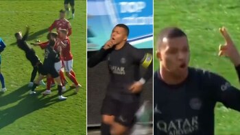 Empujones, abucheos, gestos y dos