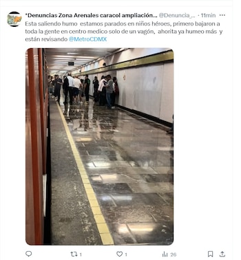 Reportan presencia de humo en