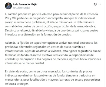 Luis Fernando Mejía, exdirector ejecutivo