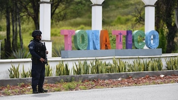 Unidades governamentais patrulhando a Cidade Mágica de Tonatico. Crédito: SSEM