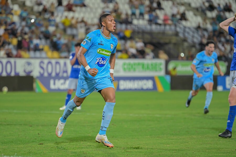 Yairo Moreno y la alegría que representó su gol ante Millonarios-crédito Andrés López/Colprensa