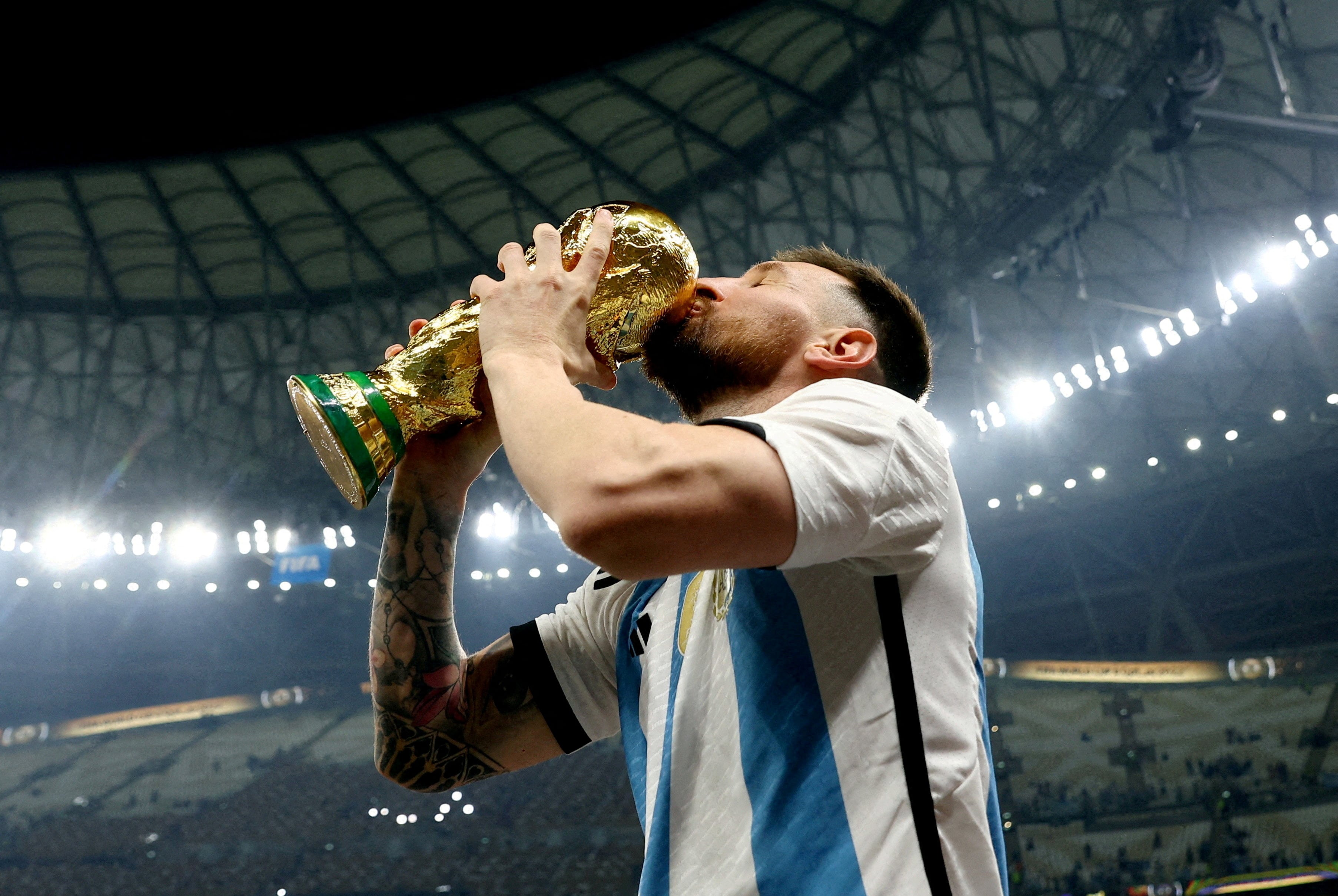 Lionel Messi, luego de ganar el Mundial 2022 (REUTERS/Hannah Mckay/File Photo)