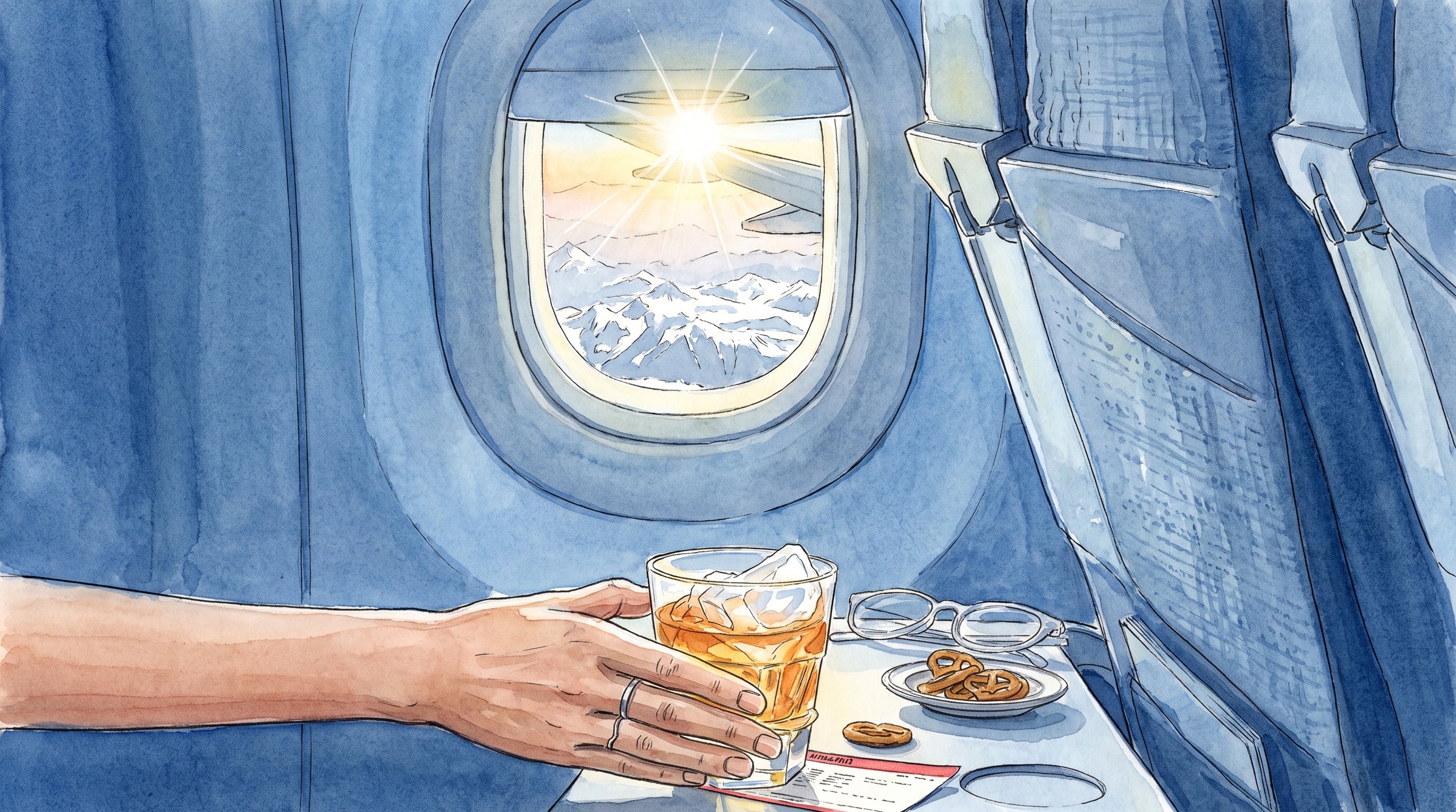 Cuáles son las cuatro bebidas que conviene evitar en un avión