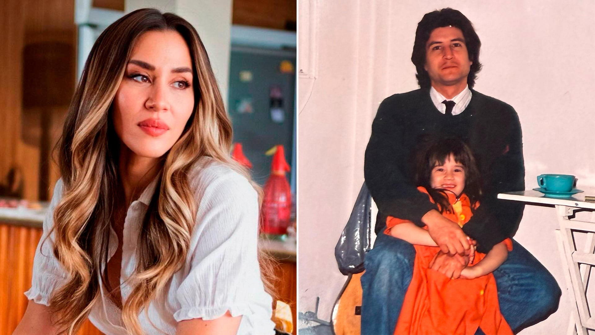 Jimena Barón junto a su padre en su infancia (Instagram)