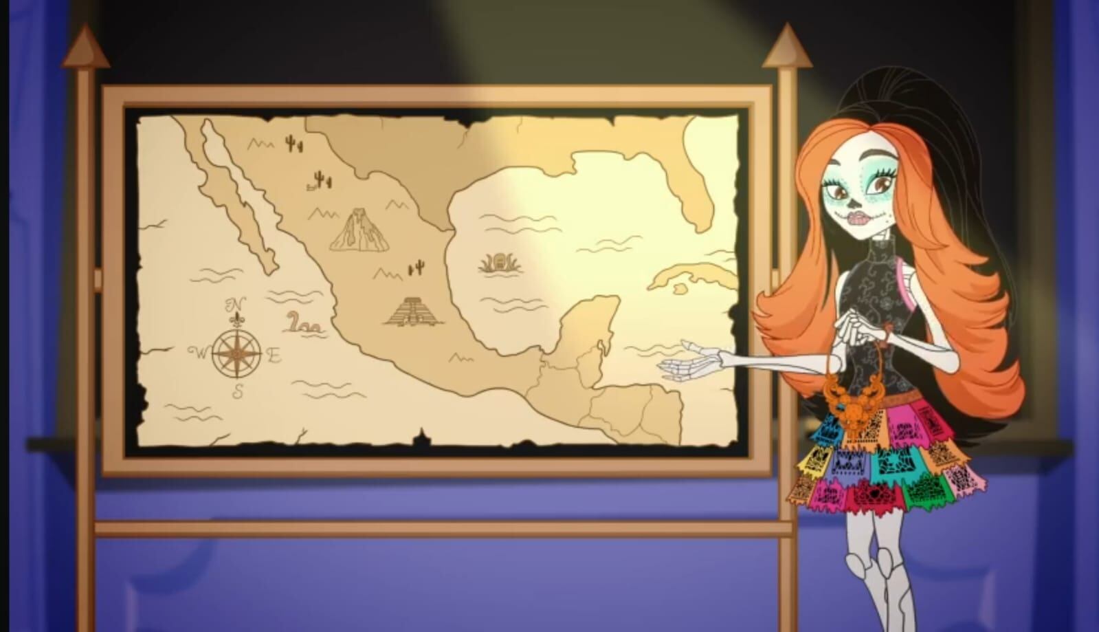 El personaje pertenece a la franquicia de Monster High y está inspirado en La Catrina. Foto: (Captura de pantalla)