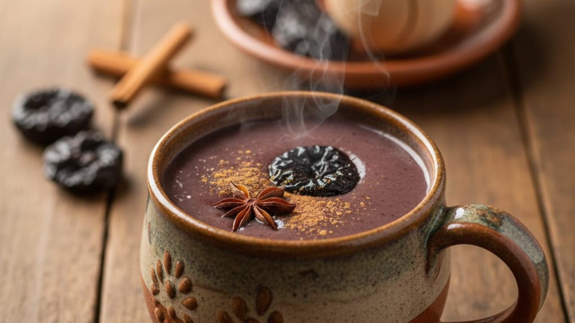 Atole de ciruela. Foto: (Gemini IA)