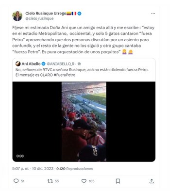 Con este mensaje en su