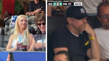 Anya Taylor Joy y Leonardo DiCaprio fueron vistos en el SoFi Stadium de Inglewood