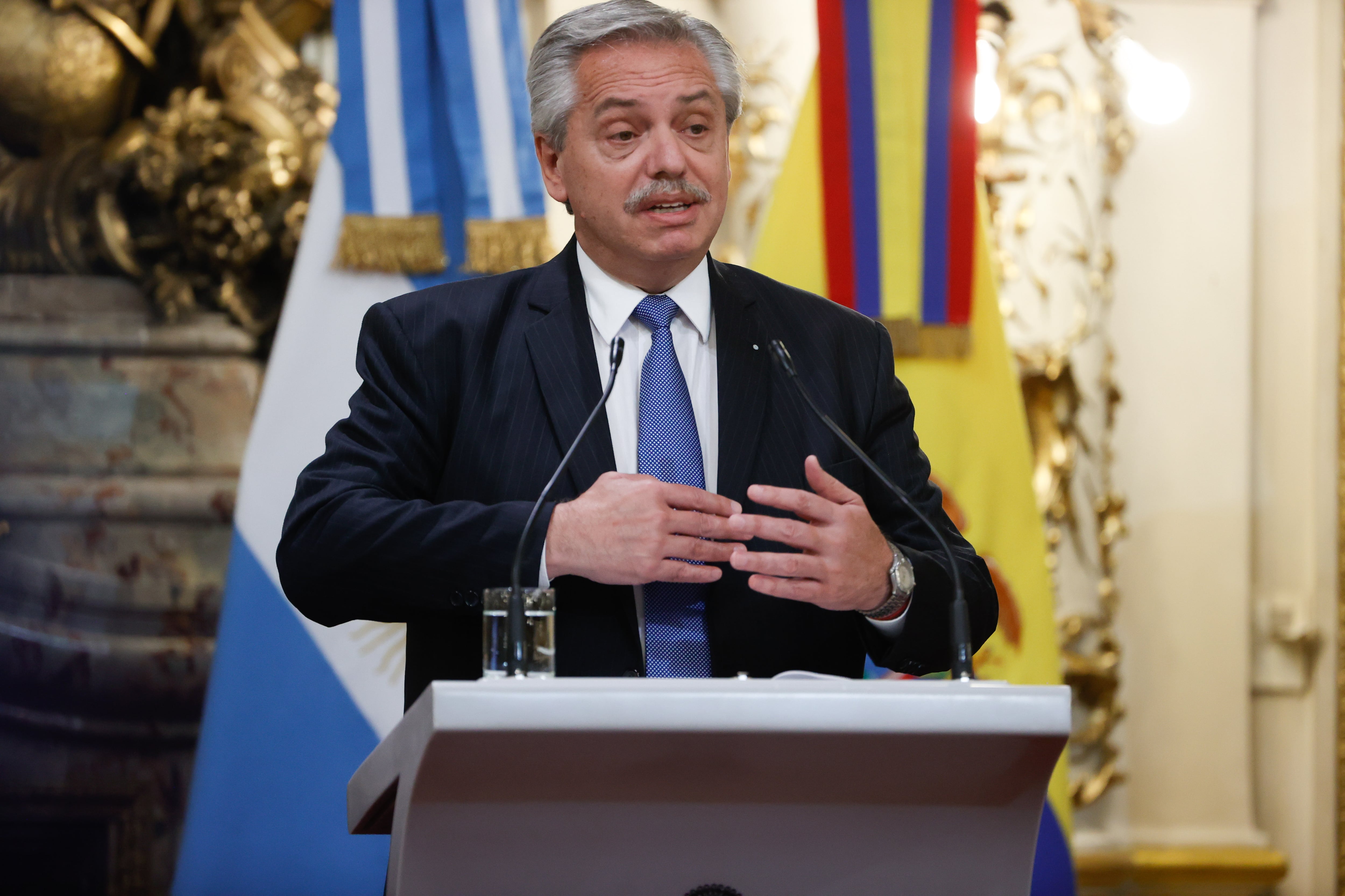 Alberto Fernández no tuvo que soportar ningún paro general en su gestión presidencial (Foto: EFE/ Juan Ignacio Roncoroni)