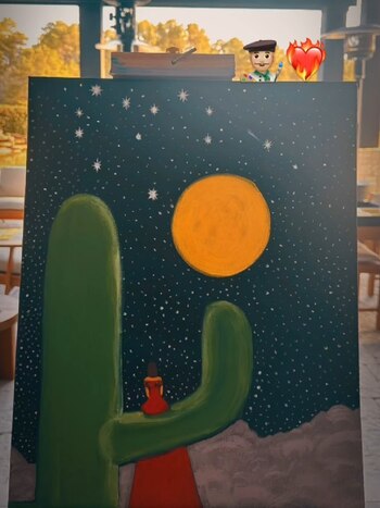 Cuadro que Christian Nodal le