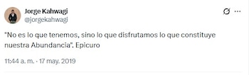 Última publicación Jorge Kahwagi