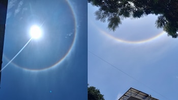 Un halo solar sorprende a