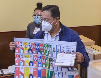 Luis Arce votó en la